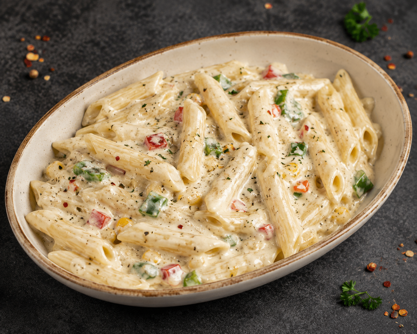 White Sauce Penne Pasta